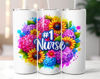 Nurse Tumbler Wrap, 20oz Skinny Tumbler Sublimation Design, Seamless Nurse Sublimation Tumbler Png, Digital Download For Nurses, Nurses Day