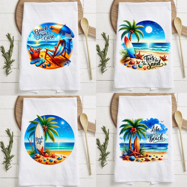 Beach Life Kitchen Towel Bundle Sublimation Design | Beach Life Tea Towel Beach Life Sublimation | Beach Tea Towel | Beach Kitchen Towel PNG