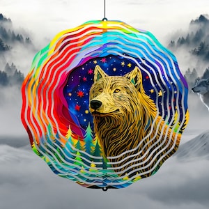 Wolf Wind Spinner Sublimation Designs | Wolf Wind Spinner PNG, Wind Spinner Sublimation Design, Wolf Wind Spinner Sublimation Template