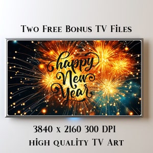 New Years Eve Frame TV Art | Samsung Frame Art New Years Eve, New Years Frame Tv Art, Digital Download Tv Art | Frame TV Art | Tv Art