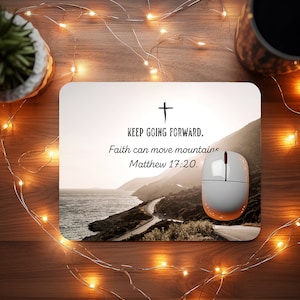 Christian Maus Pad Design Christian PNG | Sublimation Quadratisch Rund Rechteck | Bibelvers Mauspad Vorlage | Christliches Mauspad PNG