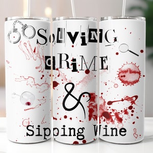 Involucro per bicchiere True Crime / Design png per bicchiere True Crime senza soluzione di continuità / Involucro per sublimazione True Crime / PNG per bicchiere True Crime / PNG True Crime