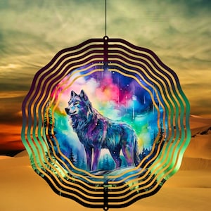 Wolf Wind Spinner Sublimation Designs | Wolf Wind Spinner PNG, Wind Spinner Sublimation Design, Wolf Wind Spinner Sublimation Template