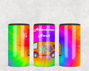 Sublimación de enfriador de latas 4 en 1 / Hippy Van Envoltura de diseño de enfriador de latas 4 en 1 / PNG I Descarga instantánea