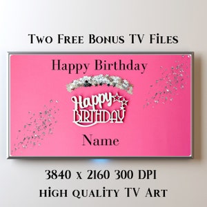 Samsung Frame Tv Art Happy Birthday Personalized | Frame TV Art Birthday Personalized / Birthday Digital Download / Happy Birthday Frame
