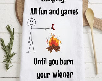 Kitchen Towel Sublimation Designs | Camping Kitchen Tea Towel Sublimation Designs | Camper Kitchen Towels | Funny Kitchen Towel | RV Life