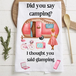 Kitchen Towel Sublimation Designs | Camping Kitchen Tea Towel Sublimation Designs | Camper Kitchen Towels | Funny Kitchen Towel | RV Life