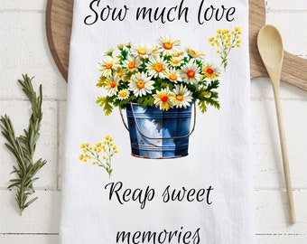 Sublimatiebundel voor keukenhanddoeken | Keukenhanddoek PNG-sublimatieontwerp | Keukenhanddoek met wilde bloemen | Boerderij Land Keukenhanddoek