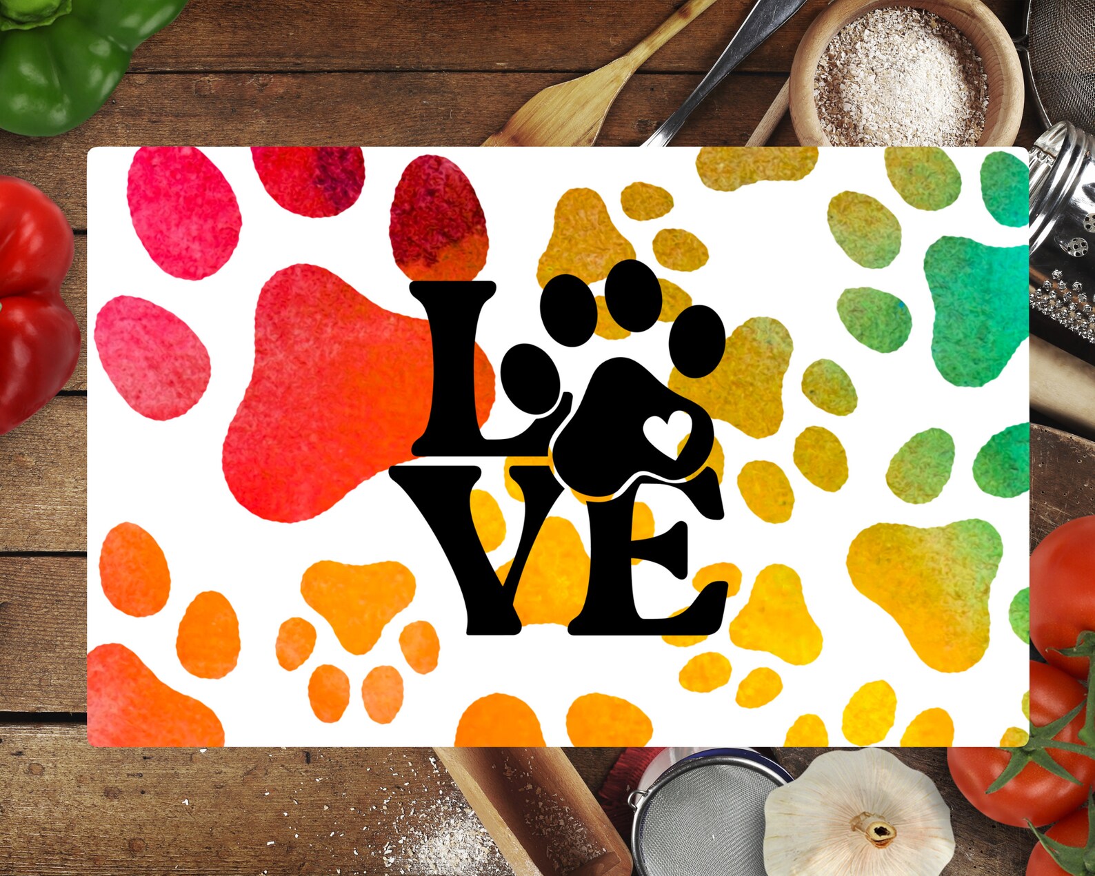Cutting Board Sublimation Design Dog Lover Glass Cutting Board PNG Dog