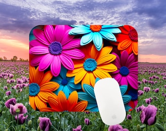 Mouse Pad Design PNG Flowers| Mouse Pad Sublimation Square Round Rectangle | Flowers Mouse Pad Template | Mouse Pad PNG | Flowers PNG