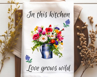 Country Kitchen Towel Sublimation Bundle | Kitchen Towel PNG Sublimation Design | Wildflower Kitchen Towel | Farmhouse Country Kitchen Towel