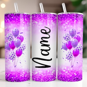 Happy Birthday Tumbler Sublimations-Designs: Happy Birthday Tumbler Design | 20 Unzen dünner Becher | Personalisierte Geburtstags-Becher-Sublimation