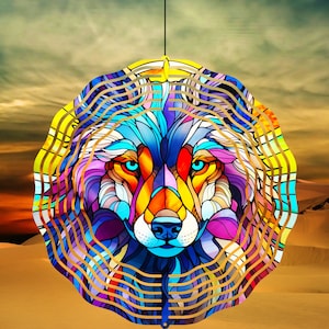 Wolf Wind Spinner Sublimation Designs | Wolf Wind Spinner PNG, Wind Spinner Sublimation Design, Wolf Wind Spinner Sublimation Template