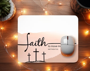 Christian Mouse Pad | PNG Bible Verse | Mouse Pad Sublimation Square Round Rectangle | Christian Mouse Pad | Faith PNG