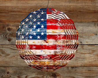 Windspinner-Sublimation mit amerikanischer Flagge, Sublimationsdesign für den Staubwedel, rustikale Flaggen-Sublimationsvorlage PNG