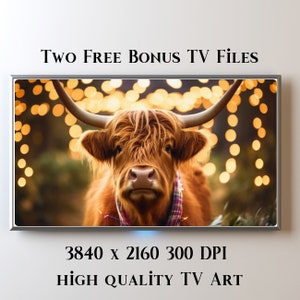Highland Cow Samsung Frame TV Art | Instant Download | FrameTV Art | Highland Cow Art | Frame TV Art | Samsung Art | Digital Download