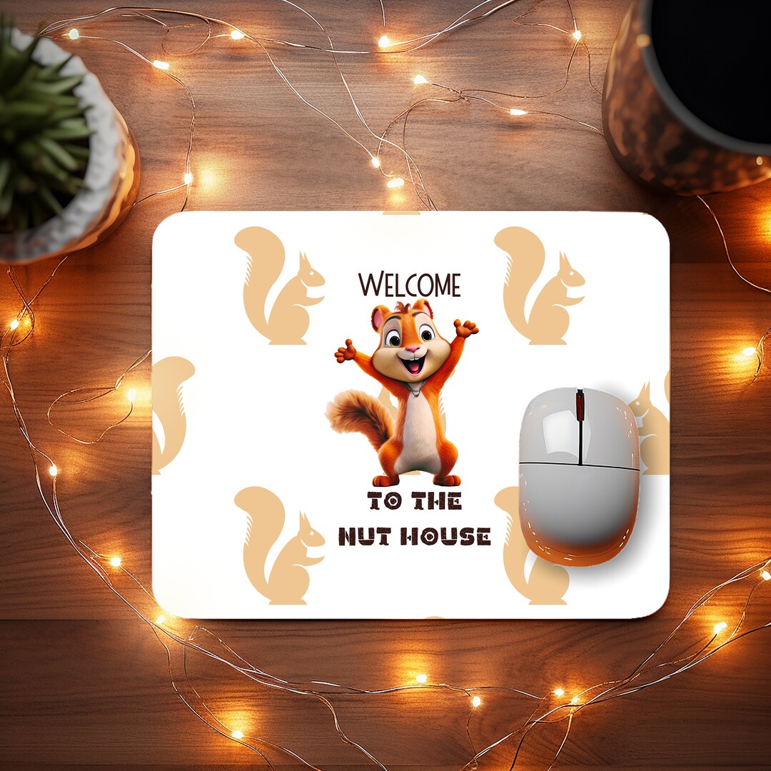 Squirrel Mouse Pad | Squirrel PNG Mouse Pad Sublimation Square Round ...