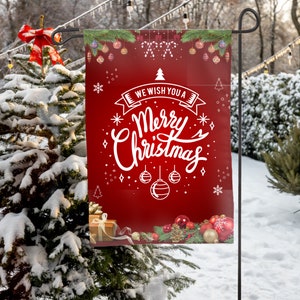 Weihnachtsgarten Flagge | Weihnachtsgarten Flagge PNG | Weihnachten Sublimation Digitaler Download PNG | Weihnachten Yard Flagge PNG | Frohe Weihnachten