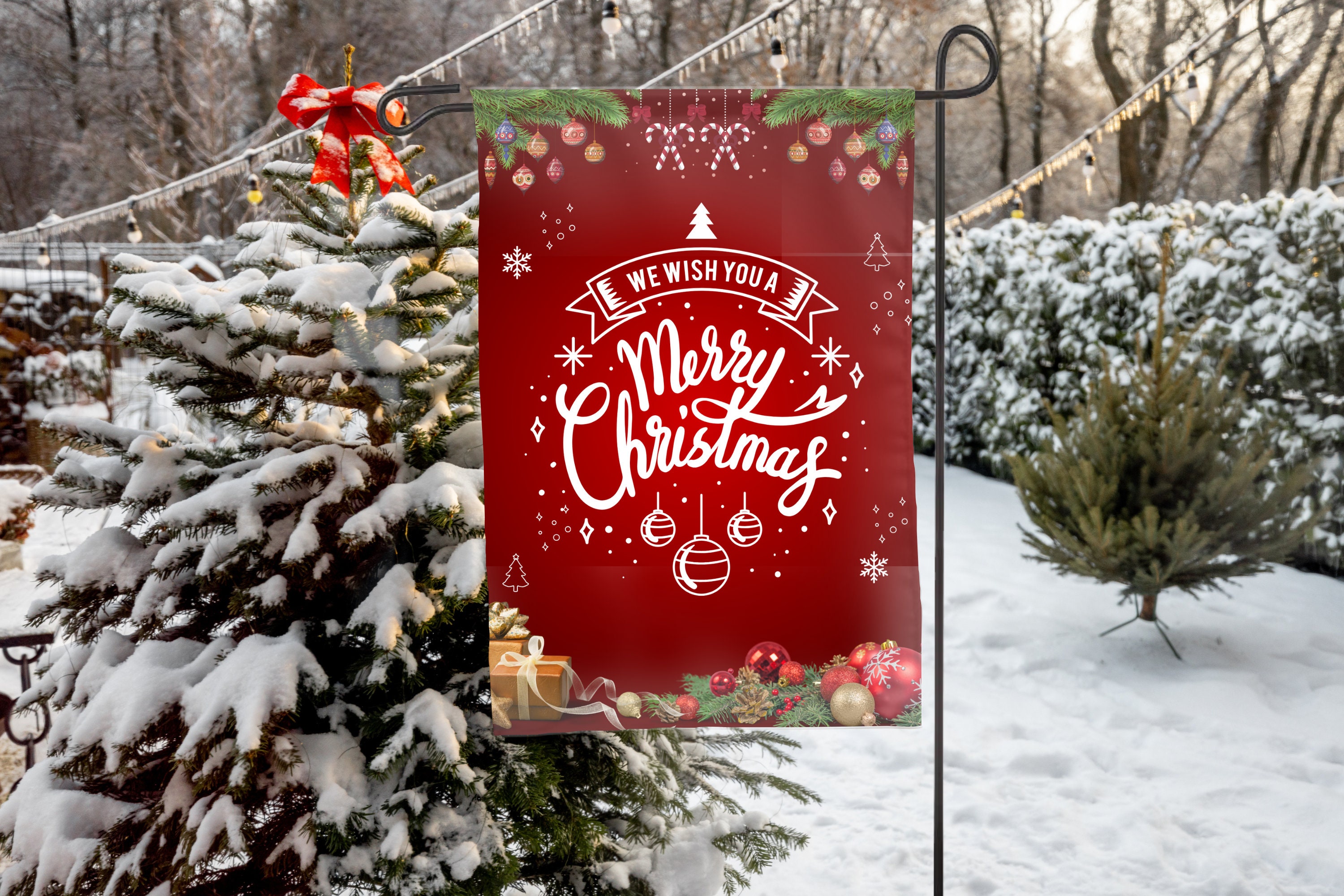 Christmas Garden Flag | Christmas Garden Flag PNG | Christmas Sublimation Digital Download PNG | Christmas Yard Flag PNG | Merry Christmas