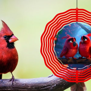 Red Cardinal Wind Spinner PNG, Cardinal Wind Spinner Sublimation Design, Cardinal Angels Wind Spinner Sublimation | Cardinal Spinner