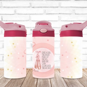 12 oz kids sublimation tumbler design: Tumbler Wrap Ballet Slippers, 12oz Straight Tumbler Sublimation PNG, Ballerina Tumbler Wrap