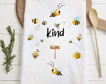Bee Kind Kitchen Towel Sublimation Designs | Be Kind Tea Towel Sublimation Designs | Positive Tea Towels | Affirmations Kitchen Towel