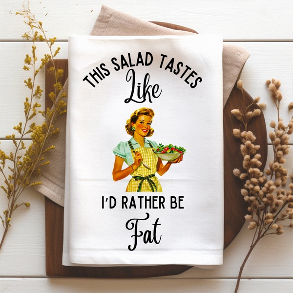 Kitchen Towel Sublimation Designs | Vintage Tea Towel Sublimation Designs | Funny Retro Tea Towels | Funny Kitchen Towel