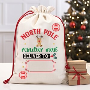 Diseño de sublimación de Santa Sack / Diseño de saco de Santa Mail / Santa Mail Sack png / Sublimación de Santa Sack / Saco de Navidad png svg /Santa Sack
