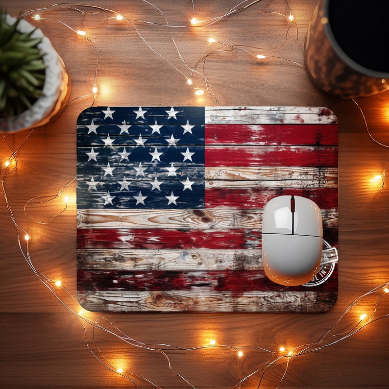 Mouse Pad PNG American Flag Mouse Pad Sublimation Square Etsy
