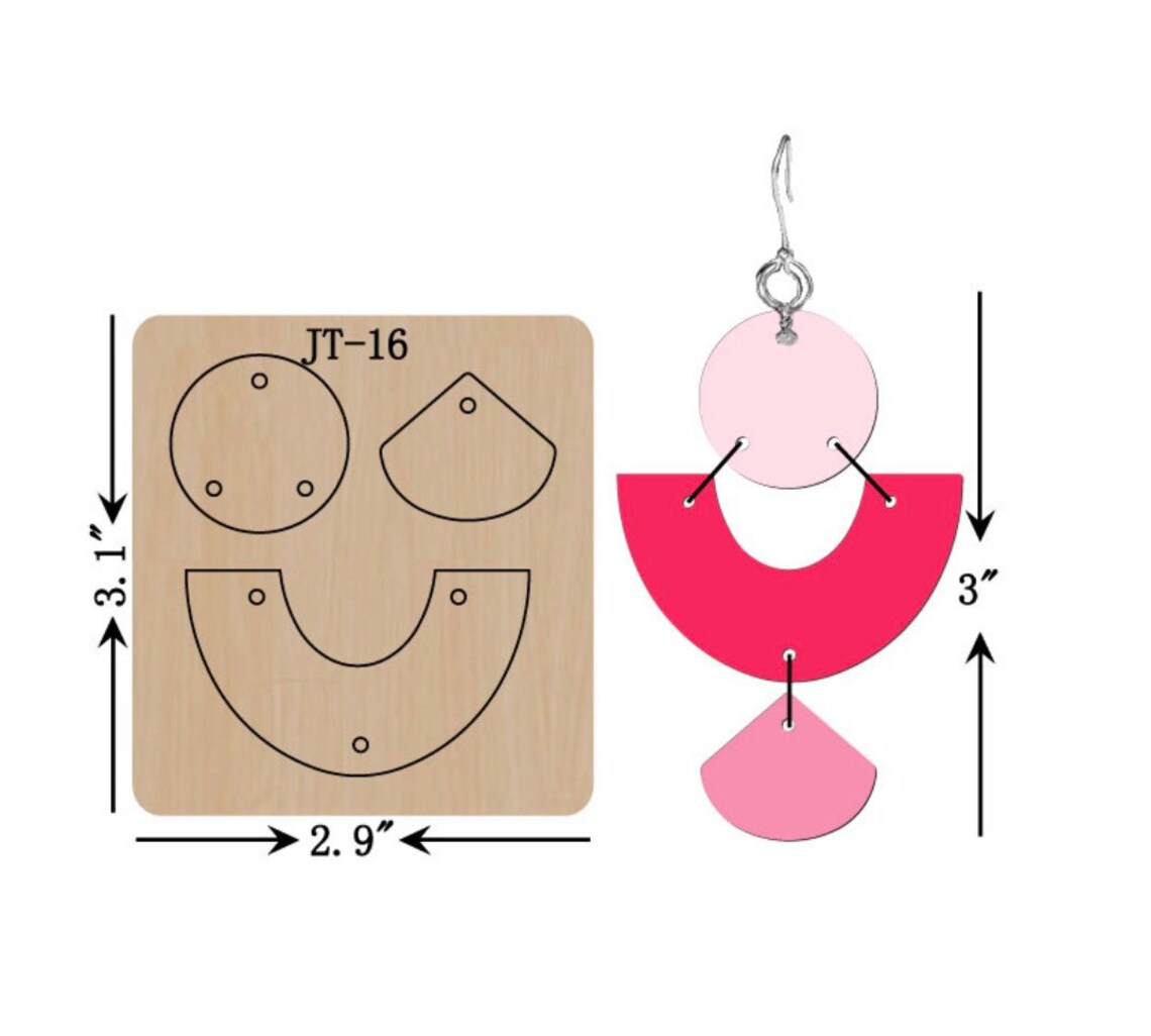 Leather Earring Cutting Die PRE ORDER JT10 JT18 Etsy
