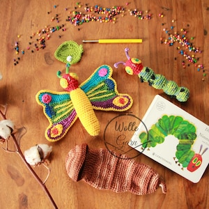 Set The Very Hungry Caterpillar, crocheted