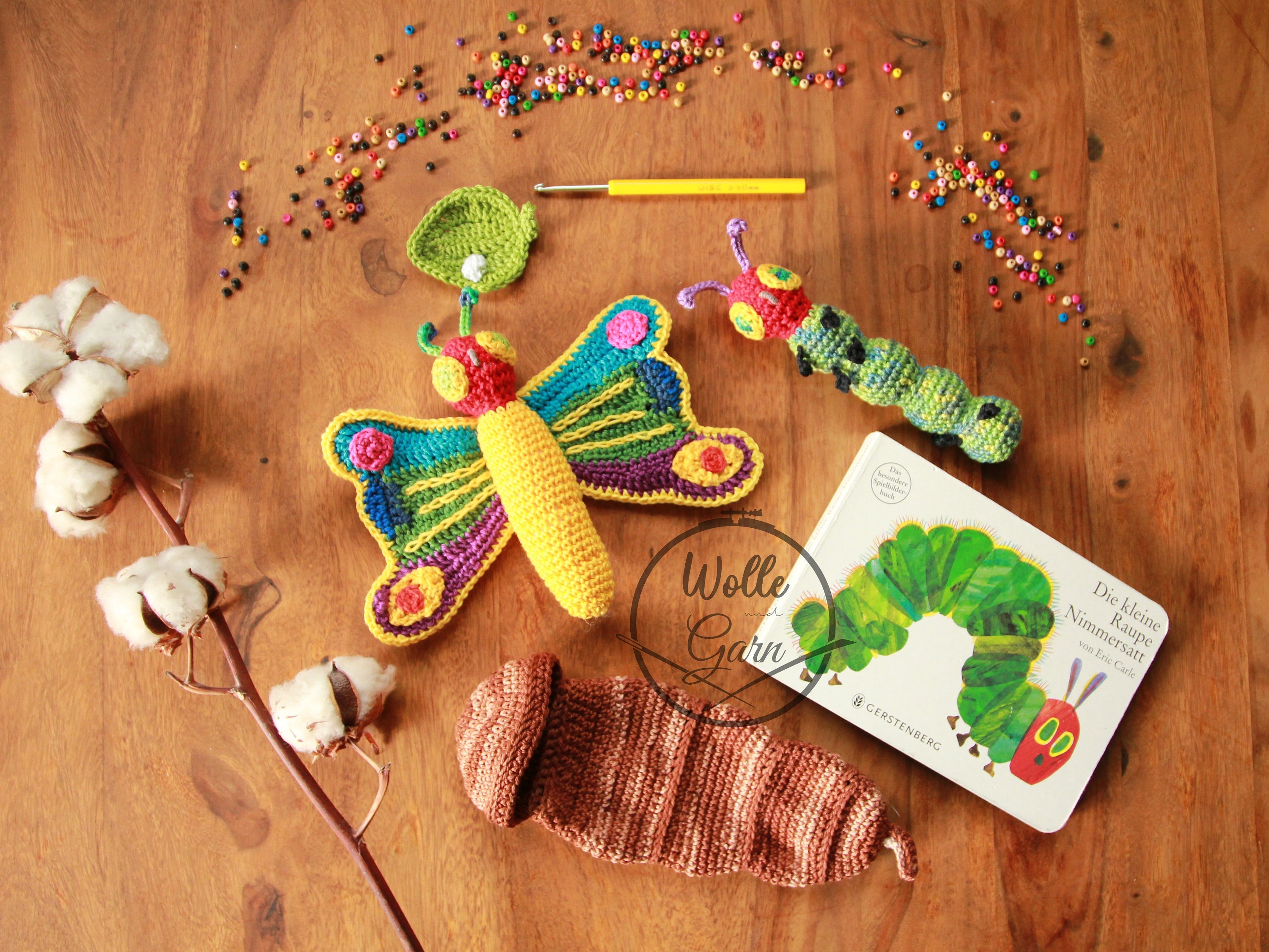 Stoff raupe nimmersatt