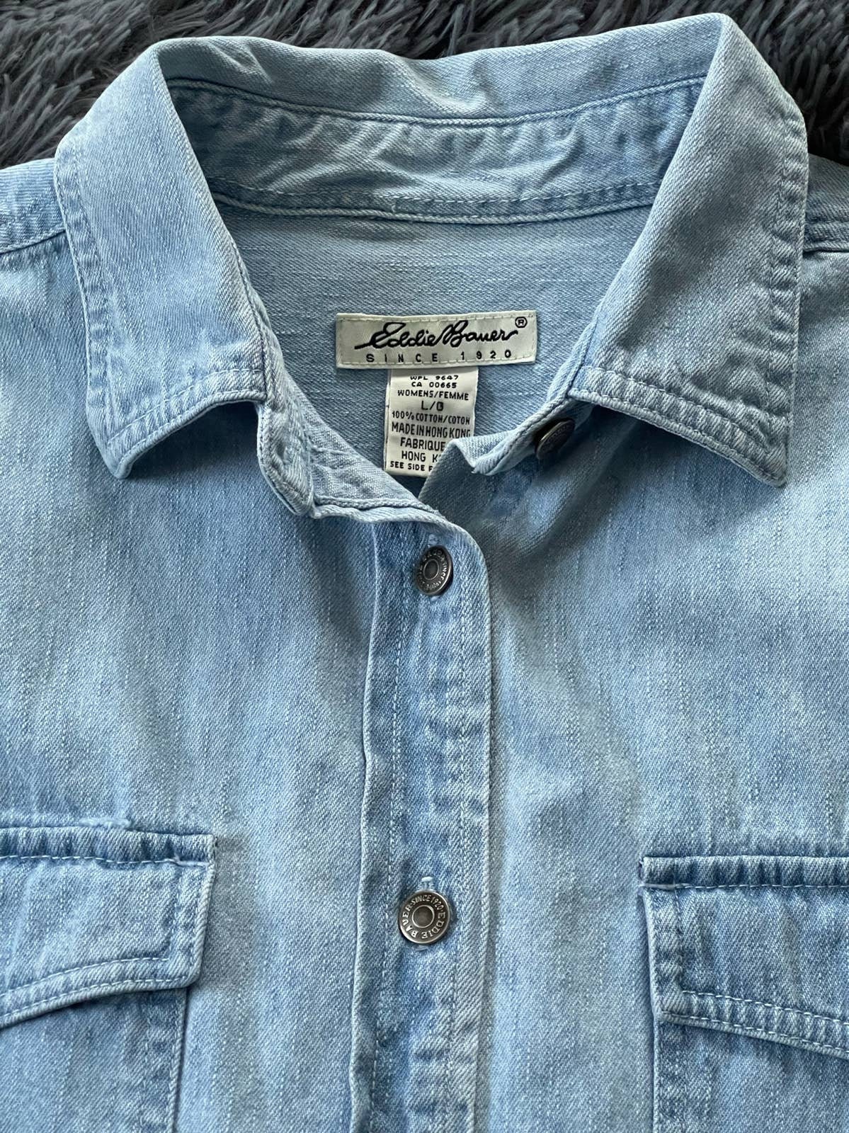 Vintage Denim Button Blouse