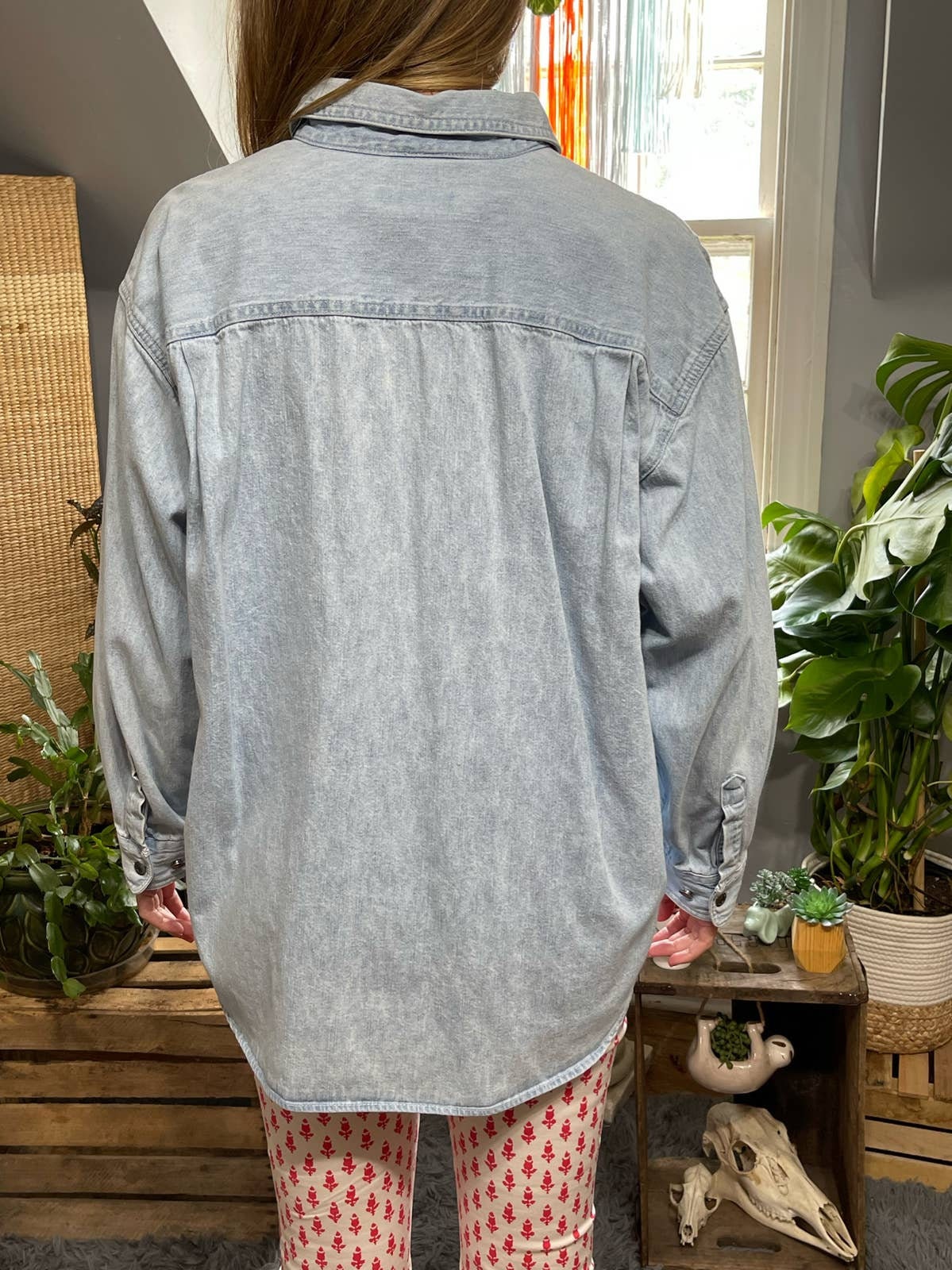 Vintage Printed Button-Up Shirt - Effortless Style