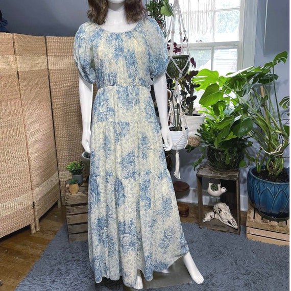 Vintage Floral Maxi Dress - image 10