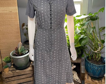 Vintage 50’s Smock Dress with Custom Beaded Detail