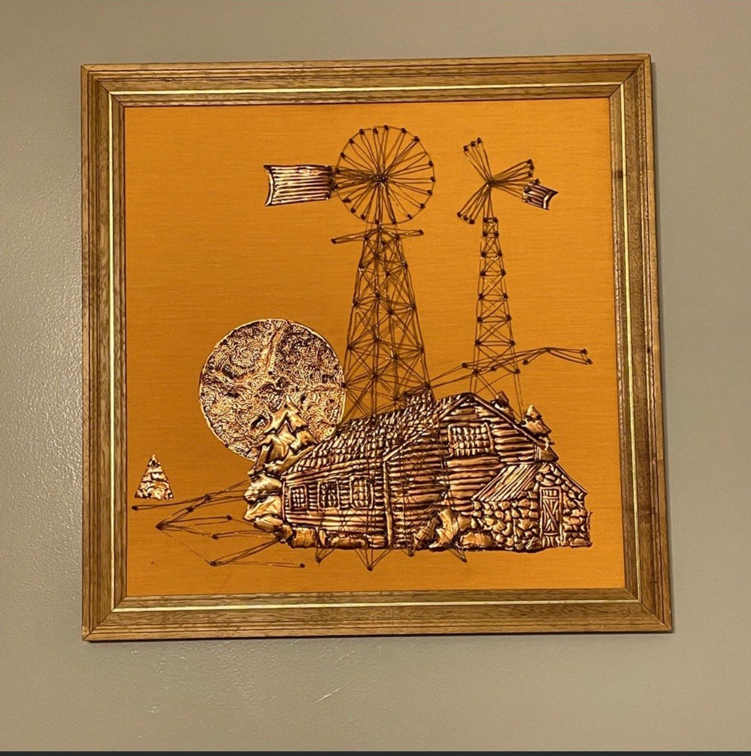Rare Vintage Copper Art Etsy