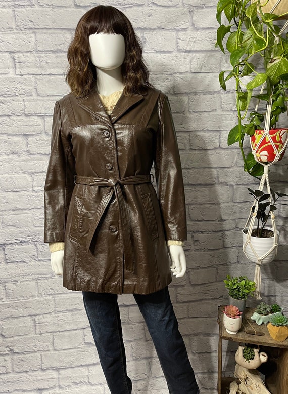 Vintage Chocolate Brown Leather Jacket