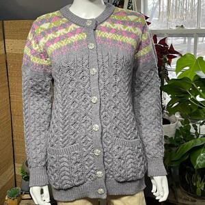 Sweter kardigan z wełny merynosów