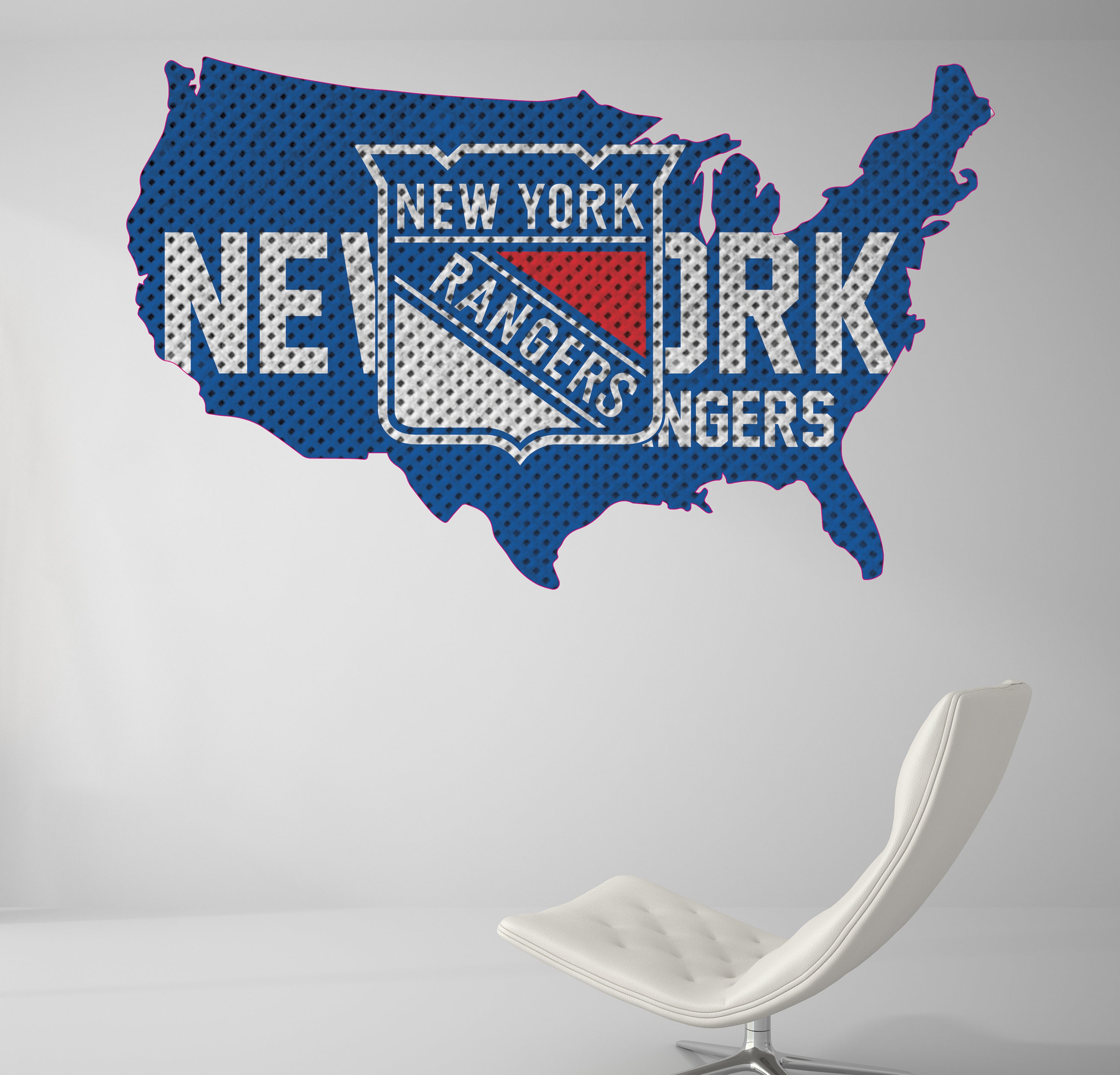 New York Rangers NHL Wall Decal Decor Bedroom Team Sport Etsy