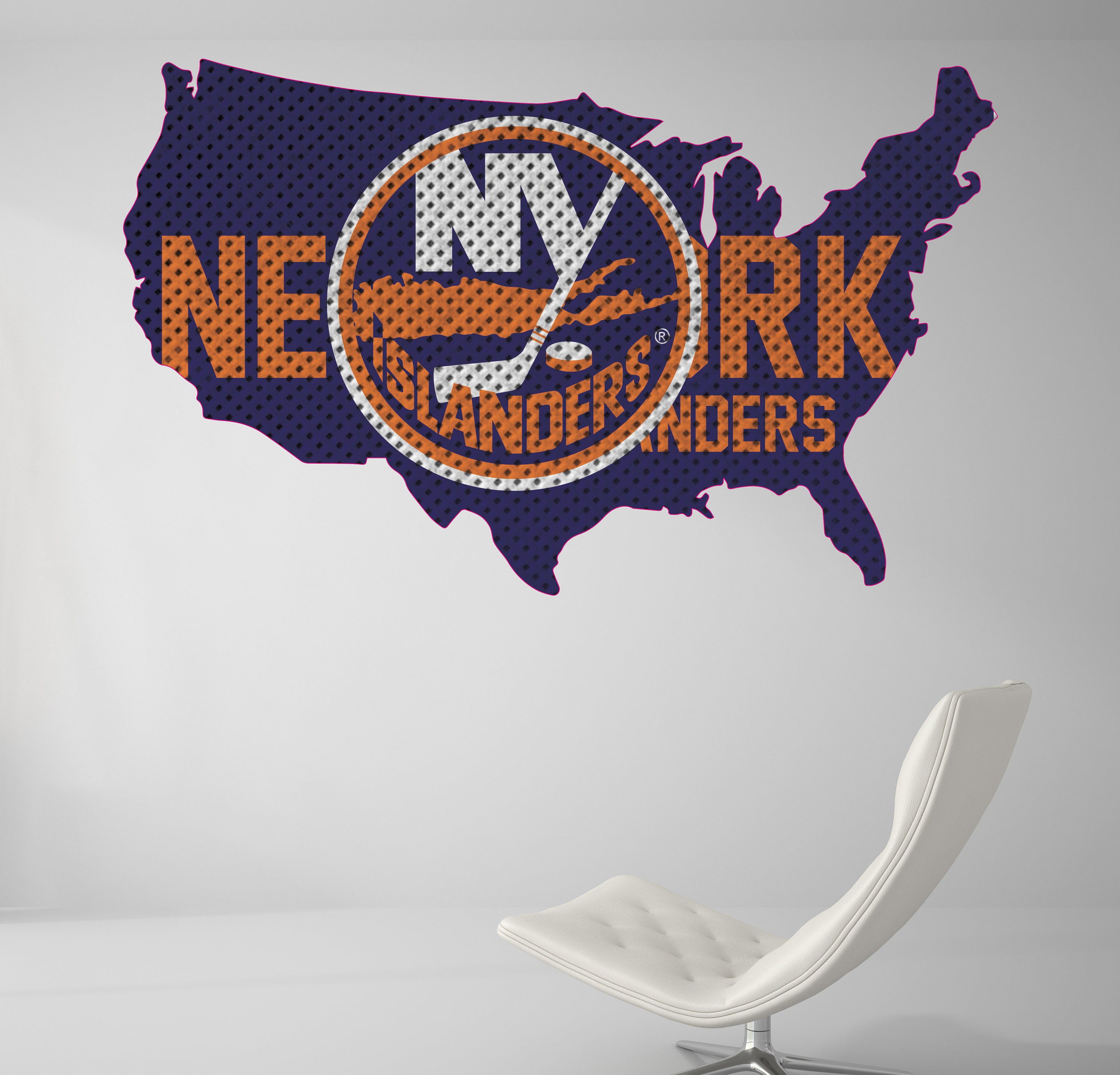 New York Islanders NHL Wall Decal Decor Bedroom Team Sport Etsy
