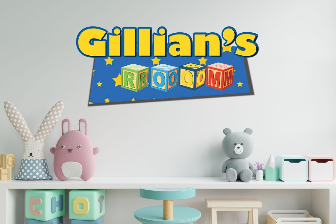 Custom Name Wall Decal, Animated Adventure Decals, Personalize Whit