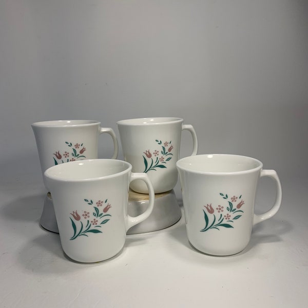 Vintage Corning Rosemarie mugs set of 4