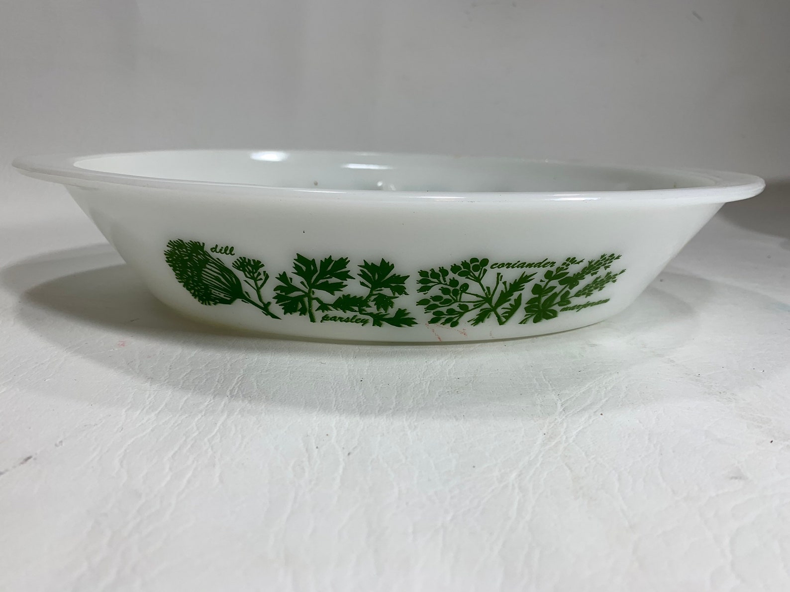Vintage Glasbake J2352 Herbs Divided Casserole Dish Etsy