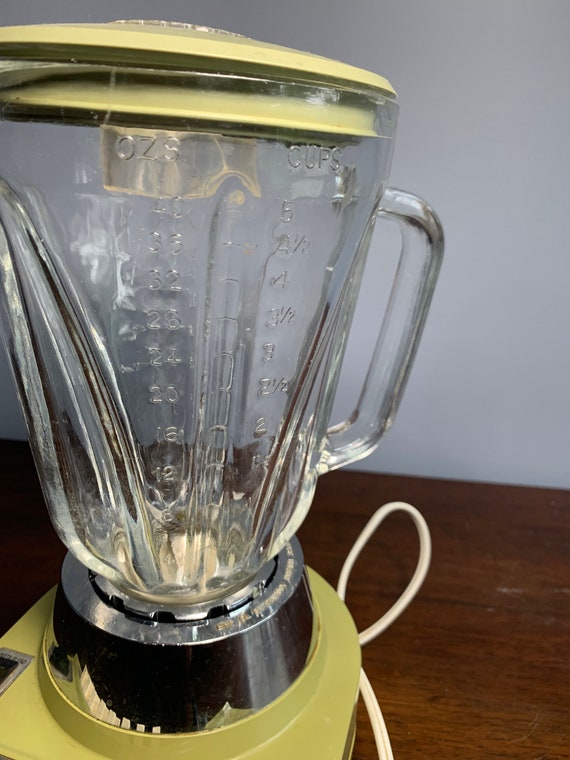 Blender with Vintage Beige Glass Cup