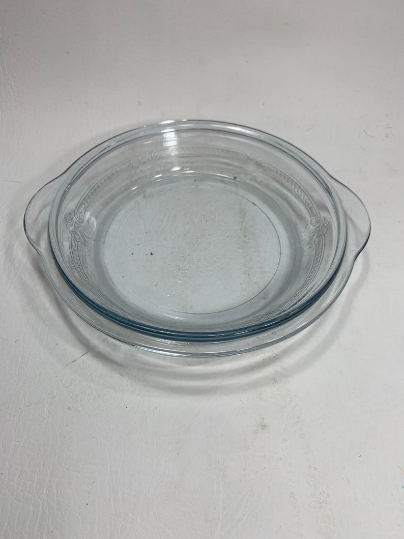 Vintage Fire King Clear Glass Pie Pan 81/2 Etsy