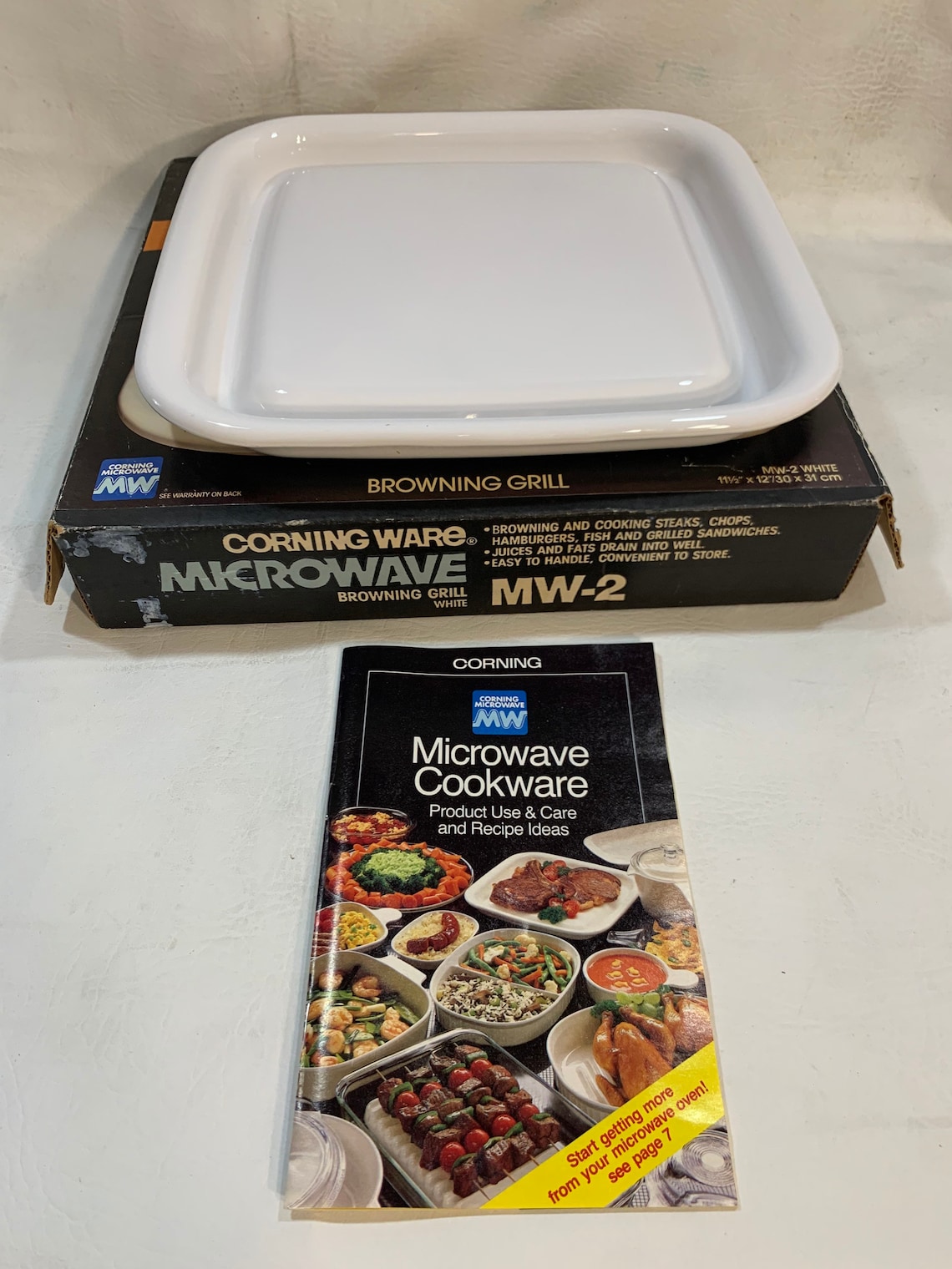 Vintage Corning Ware MicroWave Browning Grill MW2 In Original Etsy