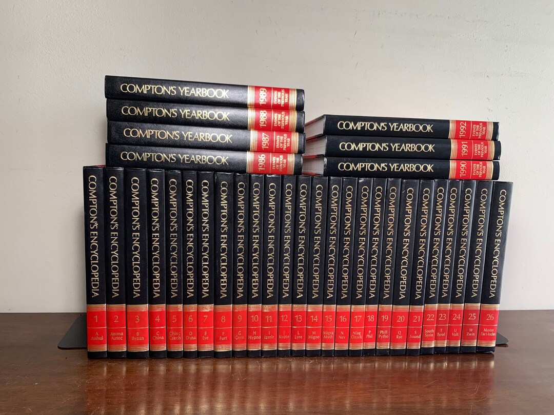 Compton’s Encyclopedia Complete 26 Volume Set With Extras, 33 Total