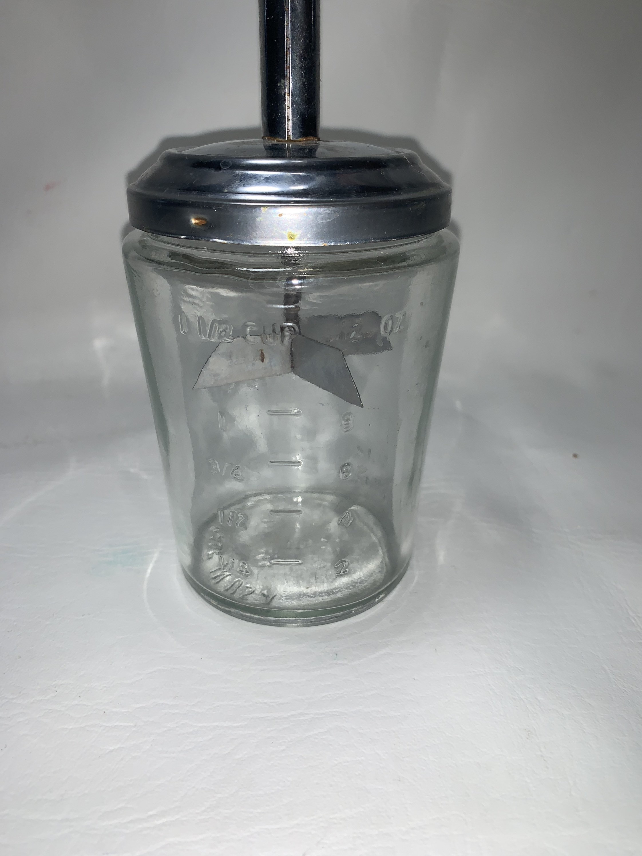 Vintage Glass y Metal Jar Food Chopper Etsy