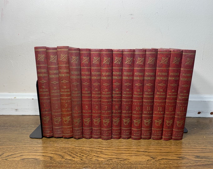 Pictured Knowledge Encyclopedia Complete 14 Volume Set 1956 Etsy